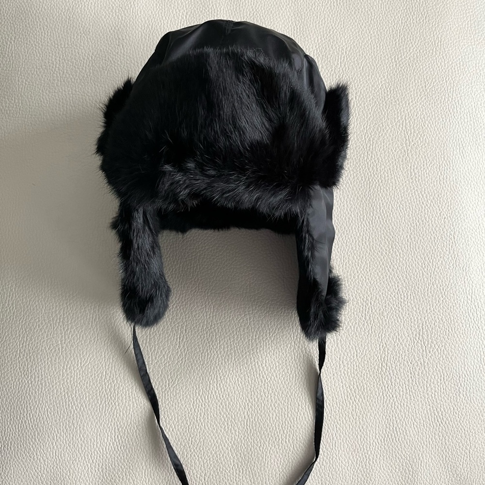 NWOT - GKS Adult Rabbit Fur Trimmed Hunting Hat